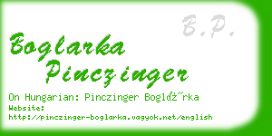 boglarka pinczinger business card